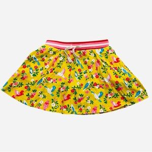 Mini Boden 8-9 Jersey Skort bird floral print